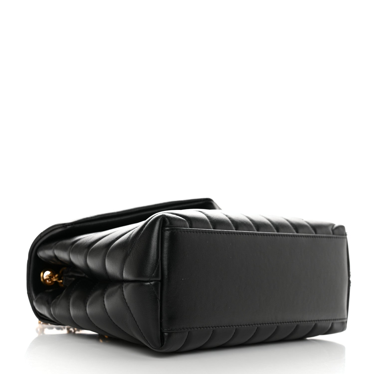 Saint Laurent Calfskin Y Quilted Monogram Small Loulou Chain Satchel Black 4 of 11