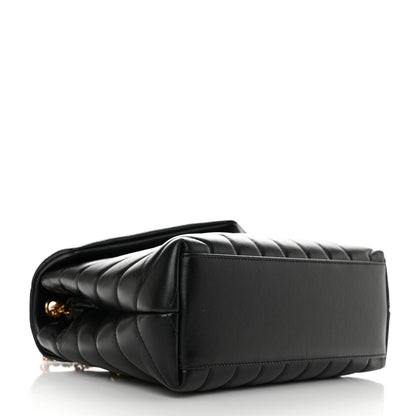 Saint Laurent Calfskin Y Quilted Monogram Small Loulou Chain Satchel Black 4 of 11