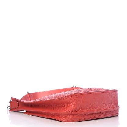 Hermes Taurillon Clemence Evelyne III PM Rouge Pivoine 4 of 25
