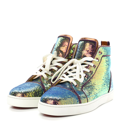 Christian Louboutin Sequin Mens Orlato Flat Sneakers 44 Multicolor 3 of 8