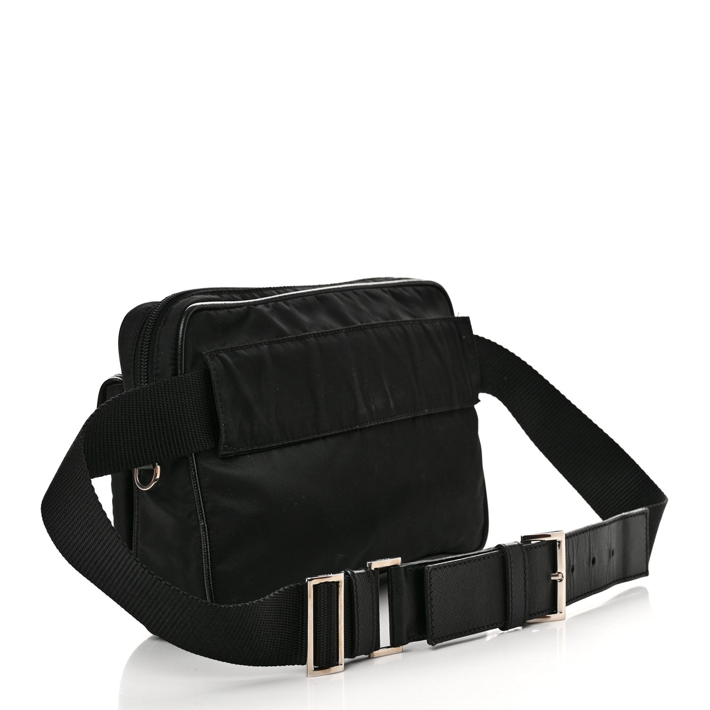 Tessuto Nylon Multi Pocket Belt Bag Black