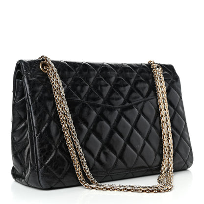 Chanel Glazed Aged Calfskin Quilted 2.55 Reissue 227 Flap Black 2 of 5