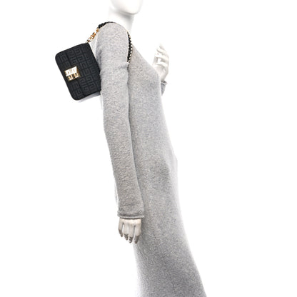 Givenchy Canvas Woven Embroidered Small 4G Bag With Chain Black 2 of 10