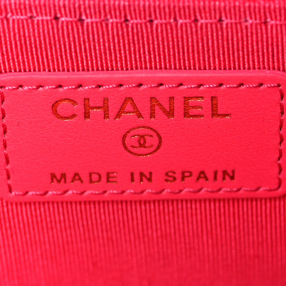 Chanel Patent Quilted Key Holder Case Pink 6 of 8