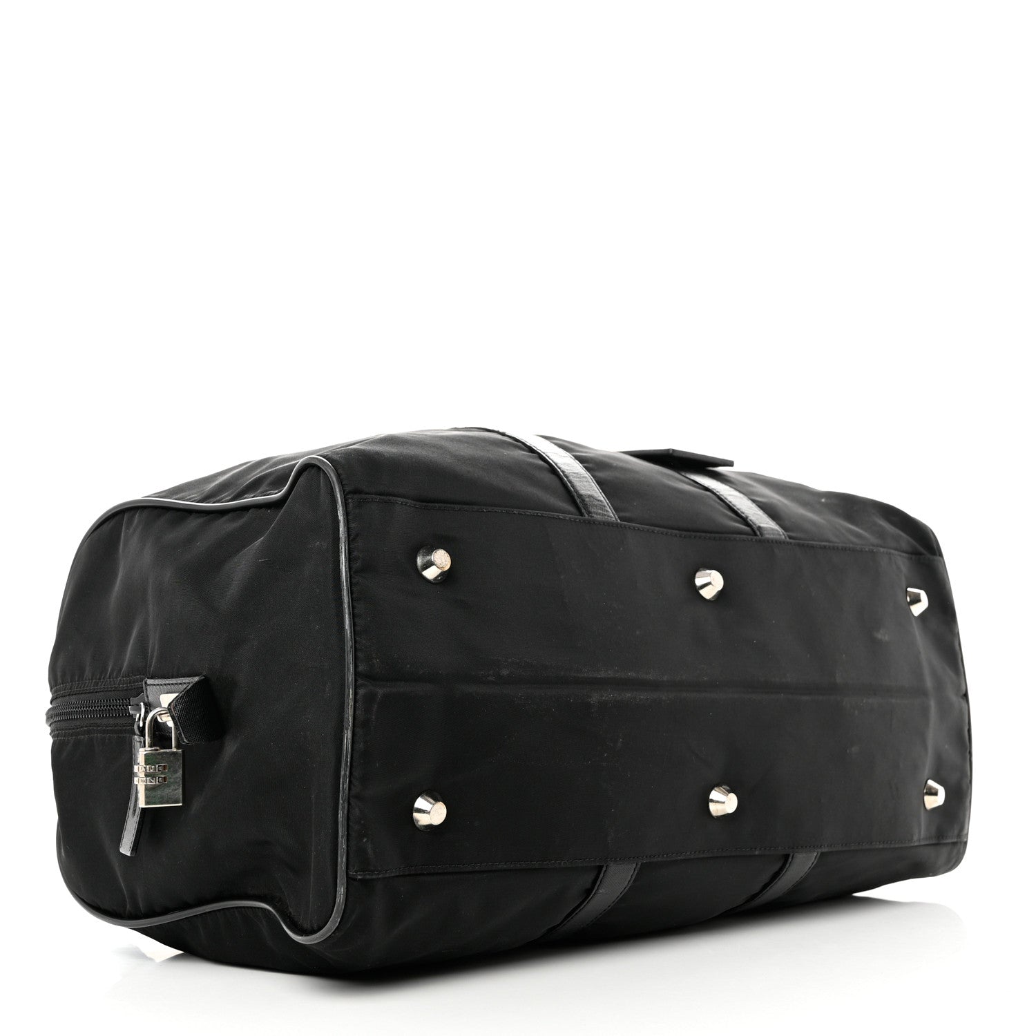 Prada Tessuto Nylon Saffiano Duffle Black 3 of 11