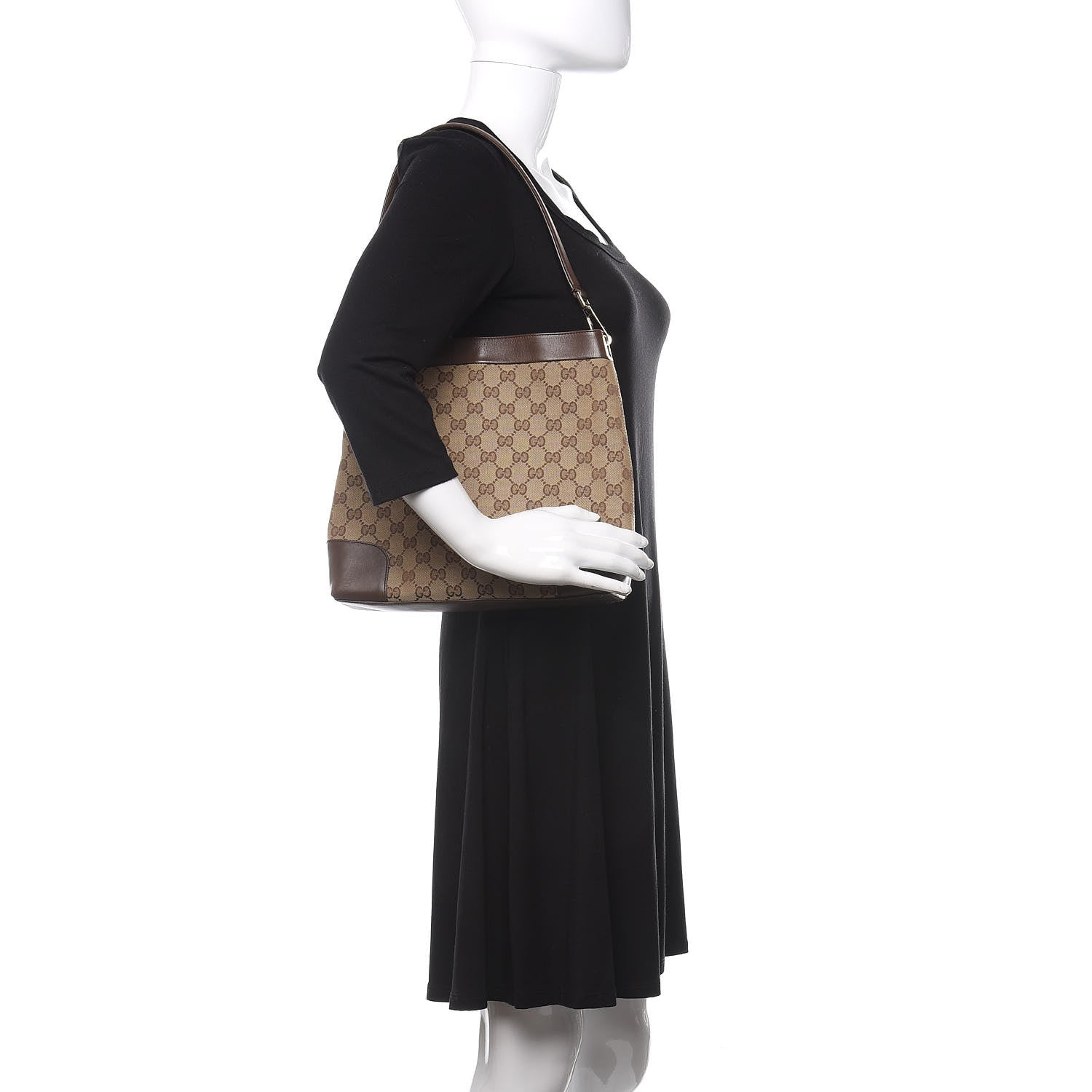 Gucci Monogram Shoulder Bag Dark Brown 2 of 11