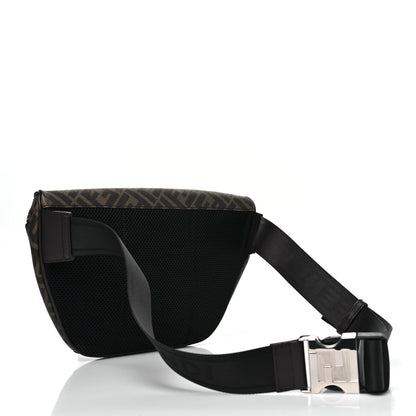 Fendi Shiny Glazed Fabric Vitello Cover FF 1974 Logo Belt Bag Tobacco Moro Giallo Ebano 3 of 10