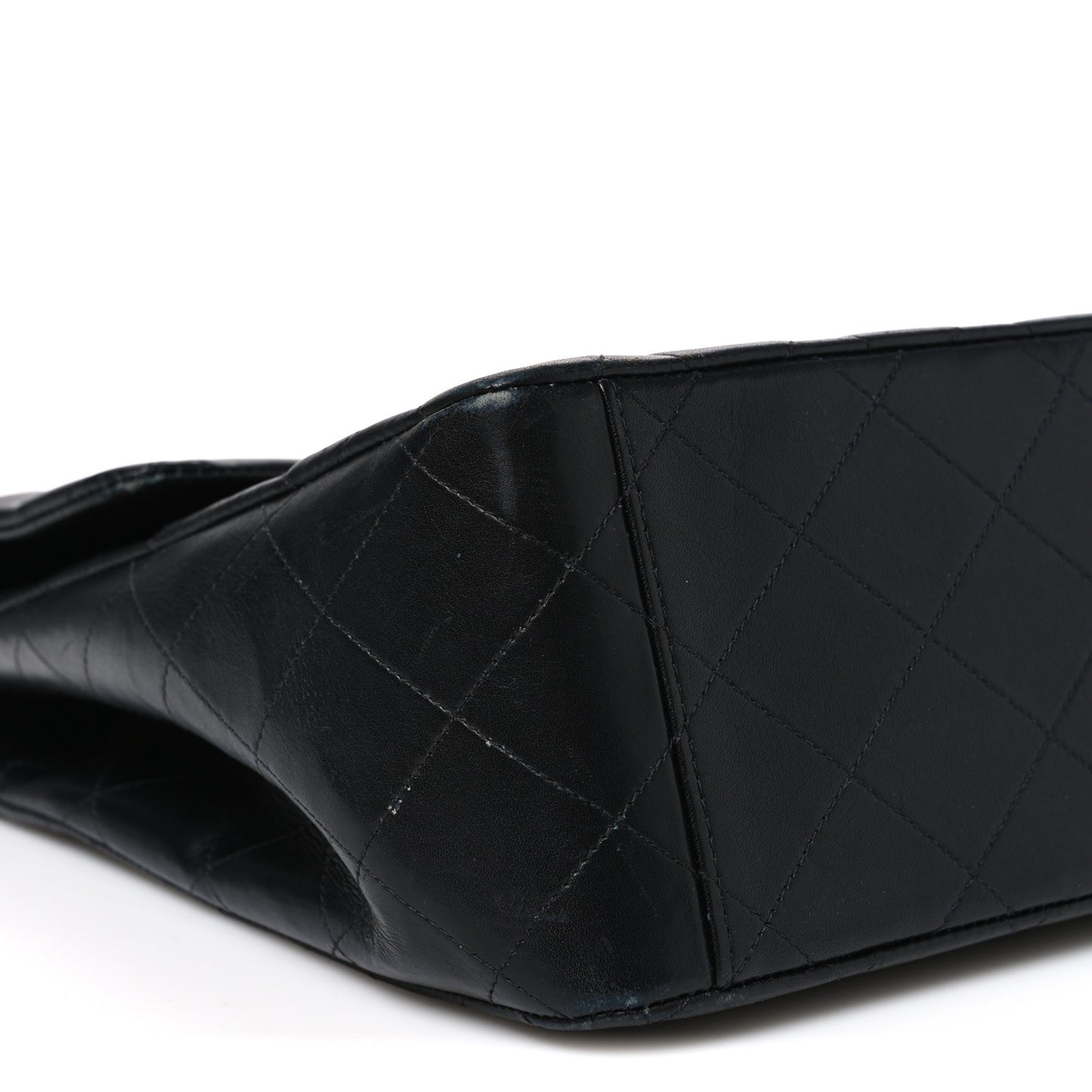 Lambskin Quilted XL Jumbo Single Flap Black