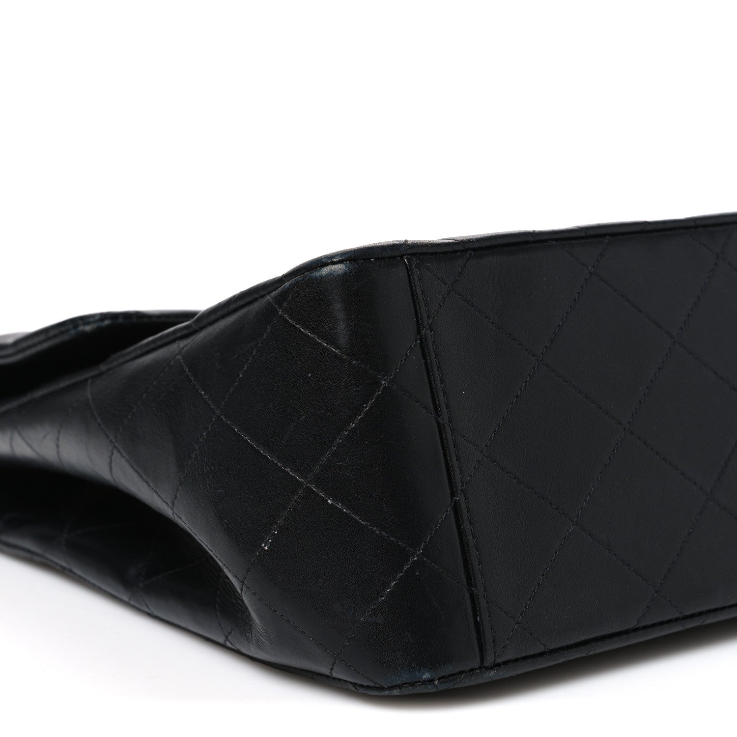 Chanel Lambskin Quilted XL Jumbo Single Flap Black 10 of 13