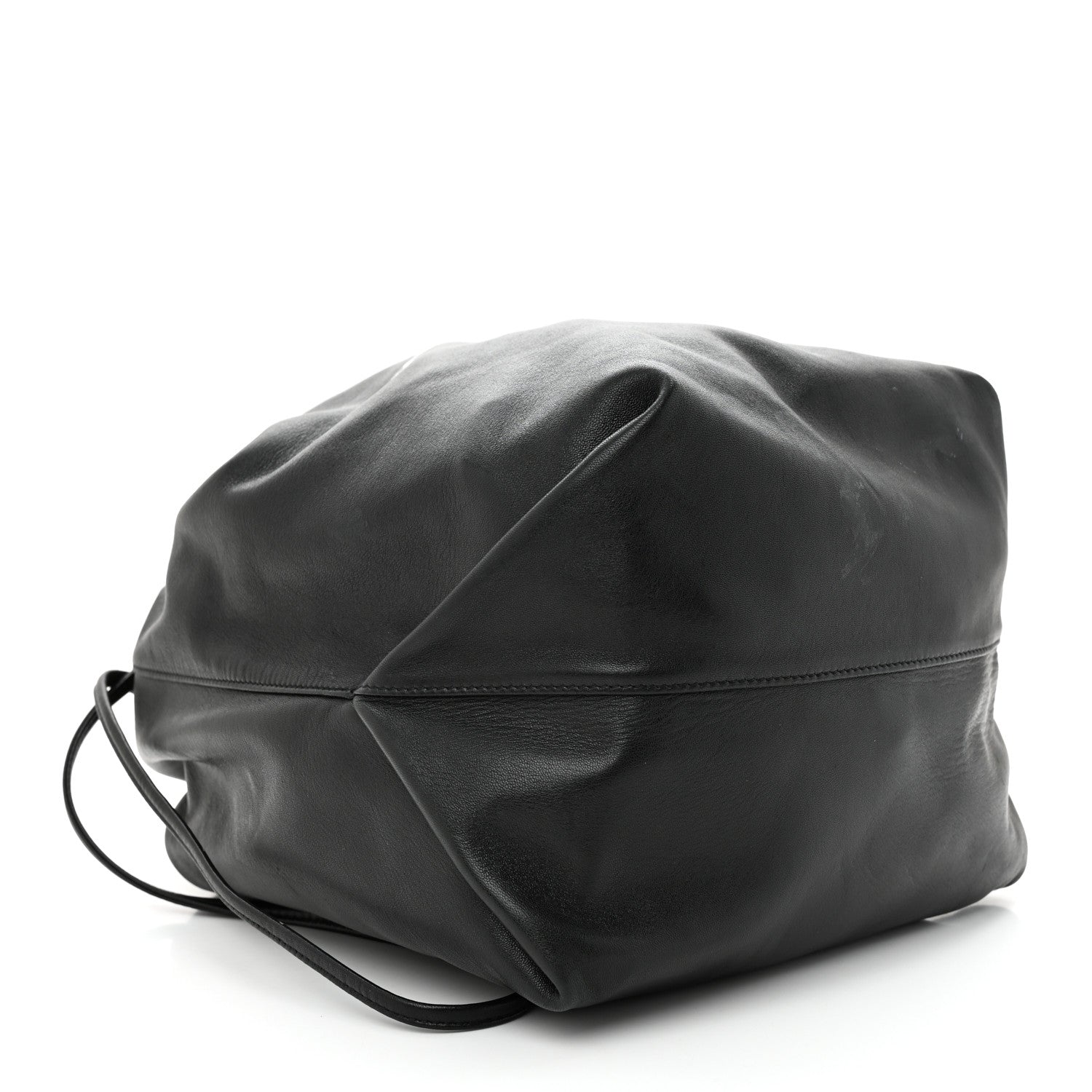 Saint Laurent Lambskin Teddy Drawstring Bag Black 4 of 12