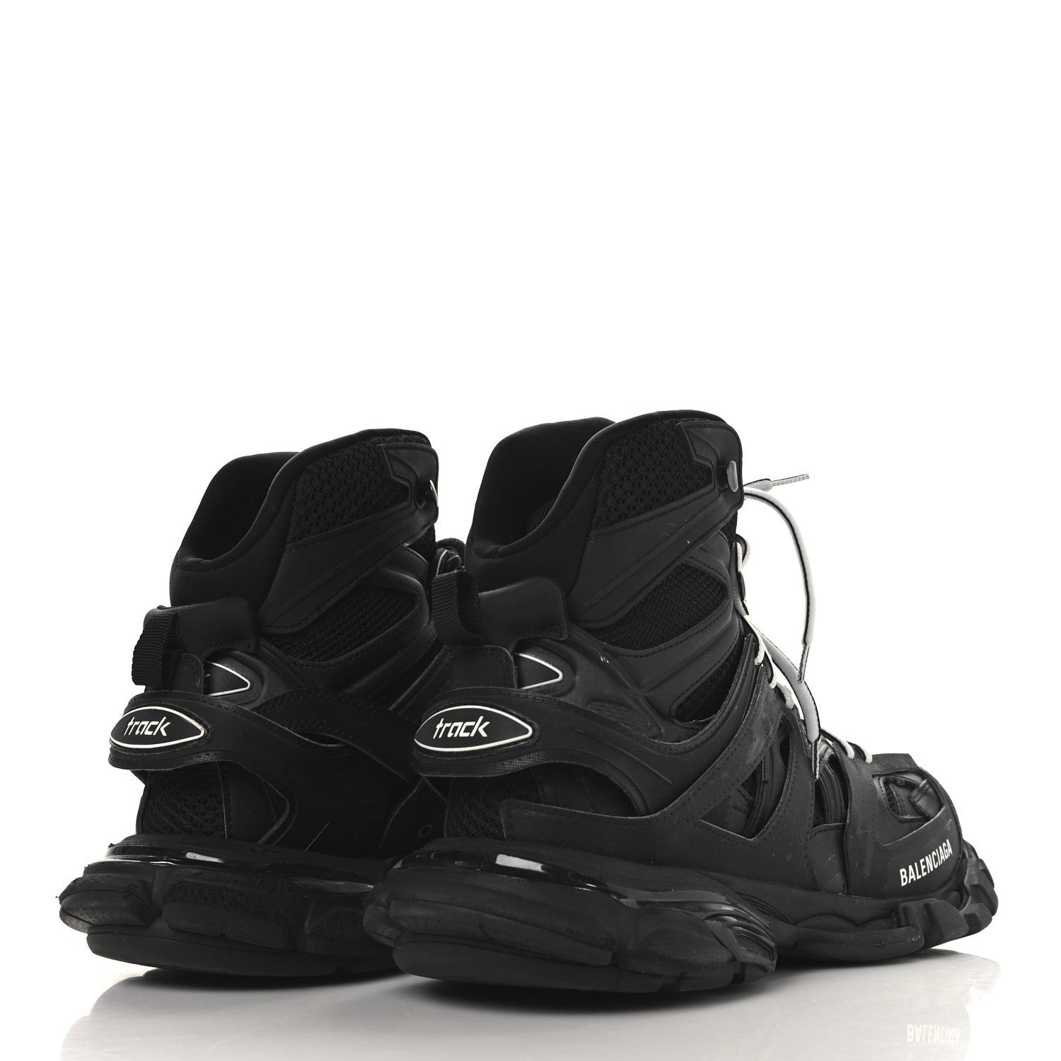 Balenciaga Mesh Nylon Mens Track Hike Sneakers 42 Black 1724390