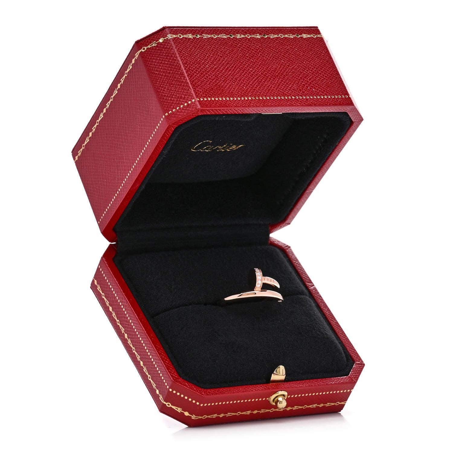 Cartier 18K Pink Gold Diamond Juste Un Clou Ring 53 6.25 5 of 5