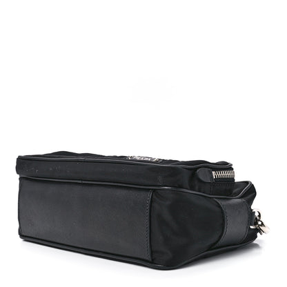 Prada Nylon Saffiano Vela Double Zip Crossbody Bag Black 10 of 12
