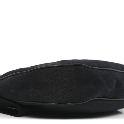 Gucci Monogram Medium Half Moon Hobo Black 9 of 10