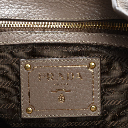 Prada Vitello Daino Pushlock Tote Sughero 6 of 10