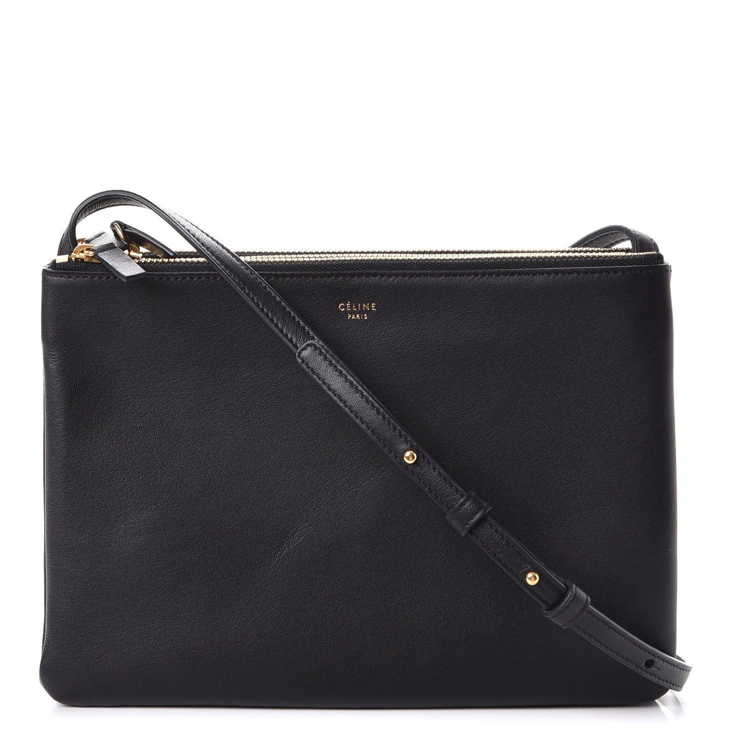 Lambskin Large Trio Crossbody Bag Black