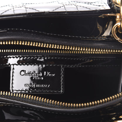 Christian Dior Patent Cannage Large Lady Dior Black 7 of 12