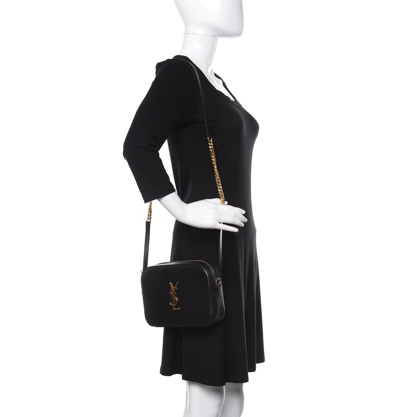 Grain De Poudre Medium Classic Monogram Camera Bag Black