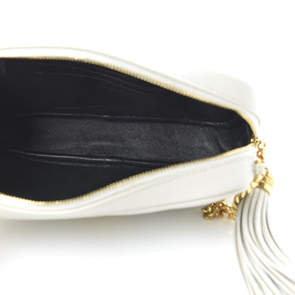 Saint Laurent Grain De Poudre Matelasse Monogram Mini Lou Camera Bag Blanc Vintage 6 of 11