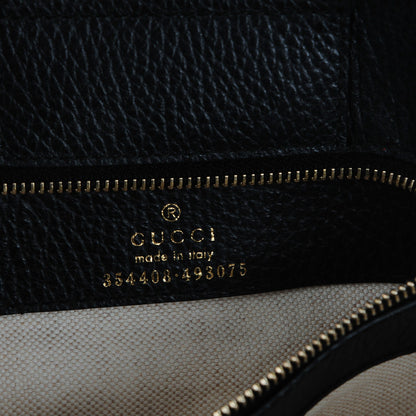 Gucci Pebbled Calfskin Small Swing Tote Black 8 of 8