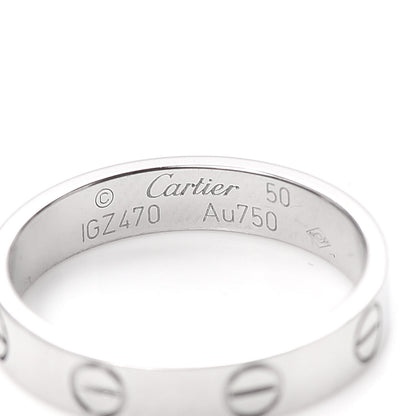 Cartier 18K White Gold 3.5mm LOVE Wedding Band Ring 50 5.25 4 of 4