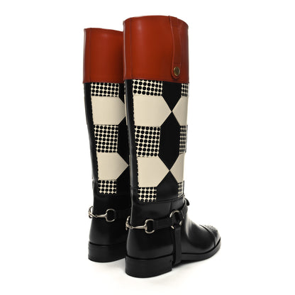 Gucci Calfskin Zelda Harness Riding Boots 37.5 Multicolor 4 of 9