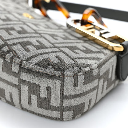 Fendi Chenille Vitello King Plexiglass FF O'Lock Swing Anthracite Asfalto 8 of 8