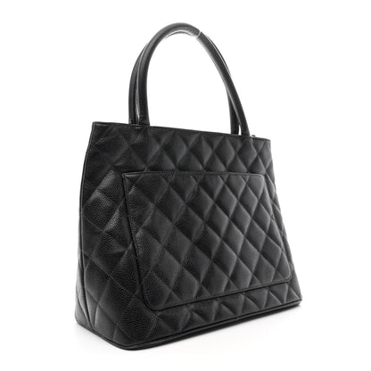Chanel Caviar Quilted Medallion Tote Black 3 of 10
