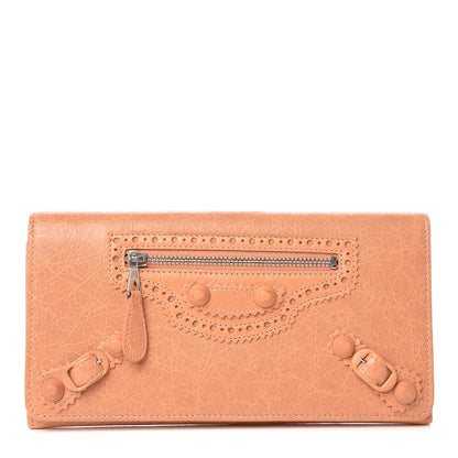 Balenciaga Agneau Giant Brogues Hardware Money Wallet Rose Blush 1 of 7