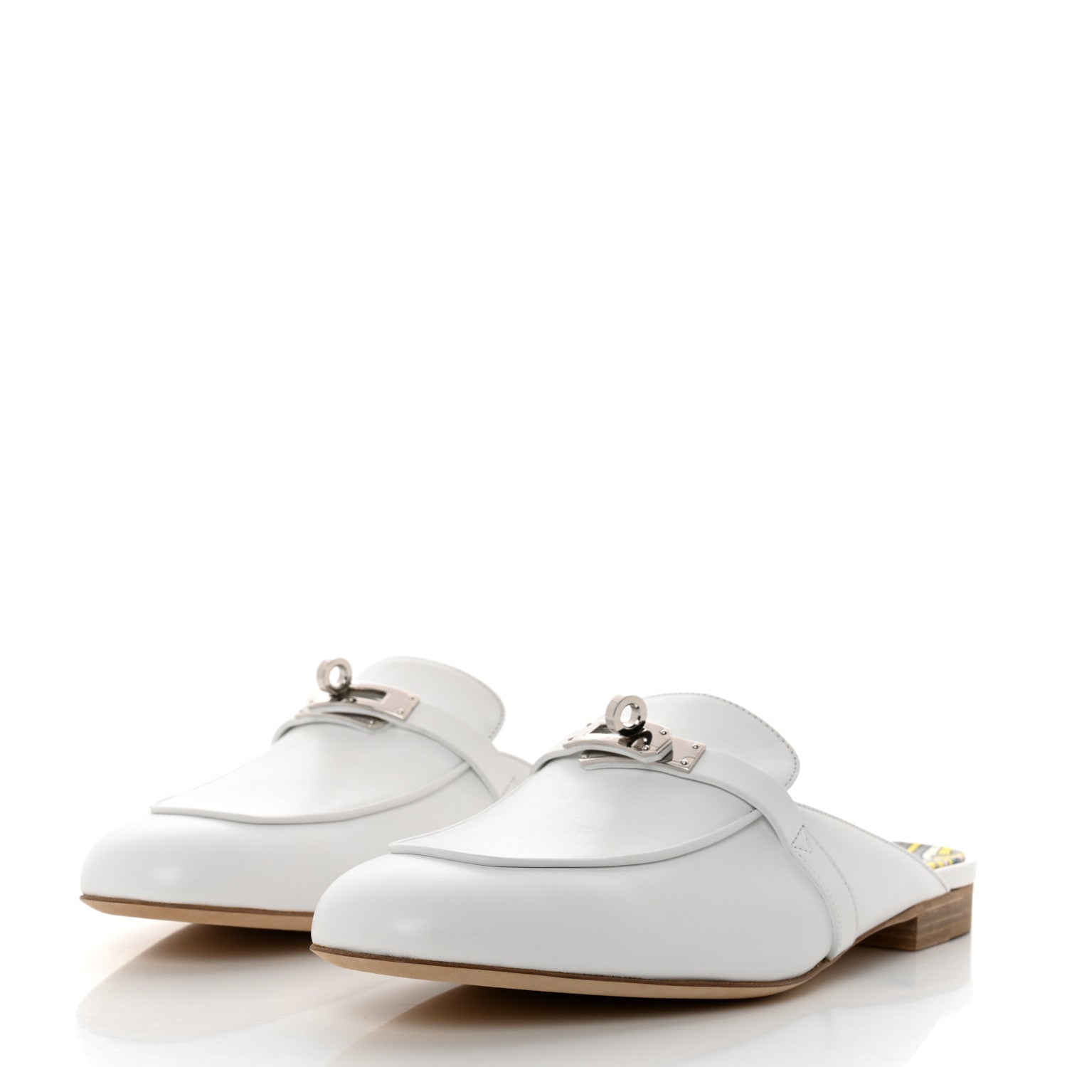 Hermes Calfskin Oz Mules 41 White 3 of 7