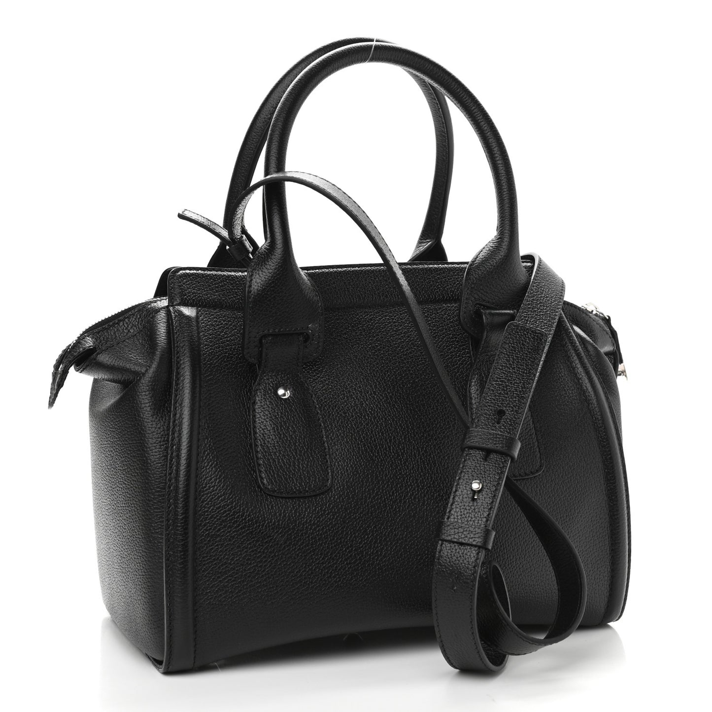 Grained Calfskin Monday Bowler S Black