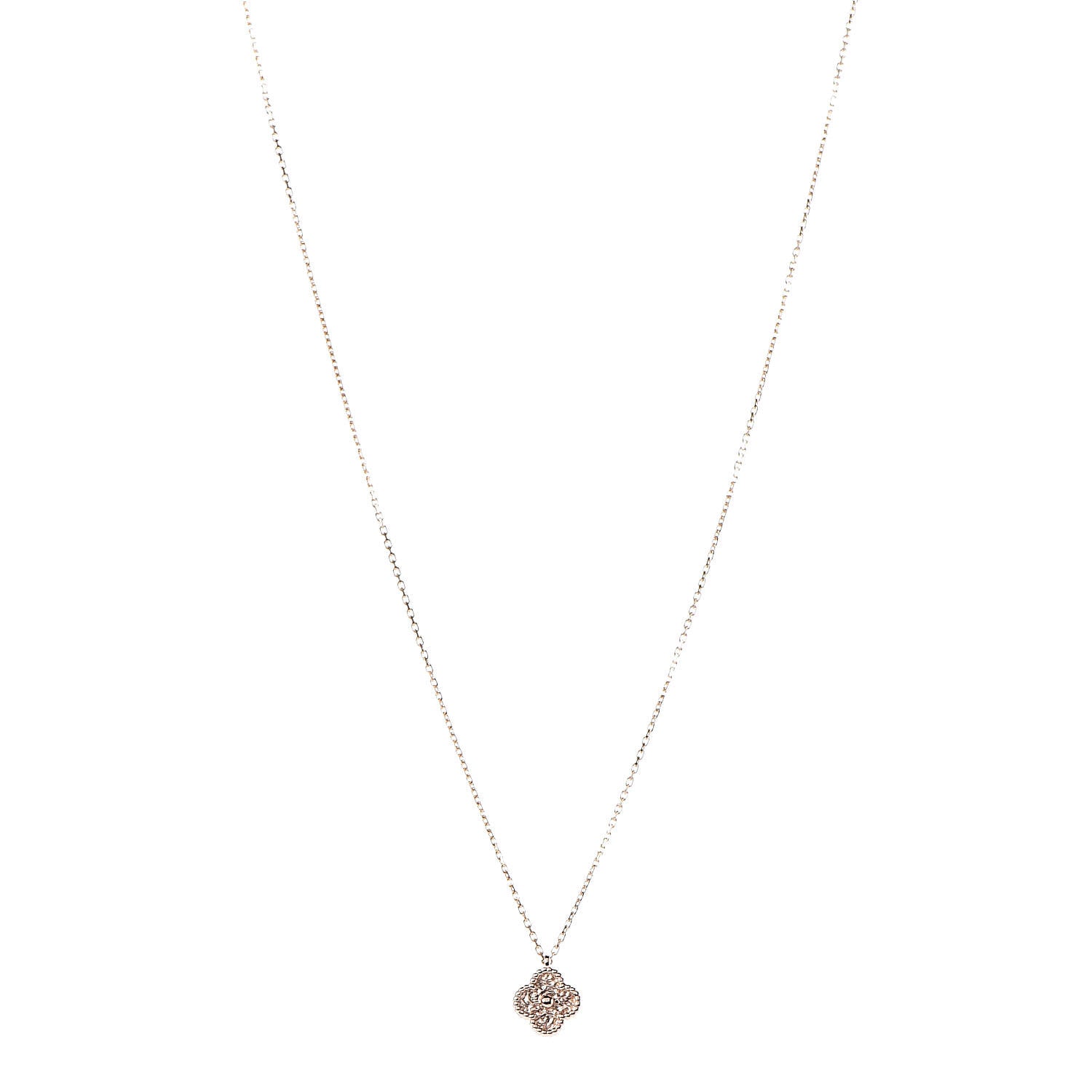 Van Cleef & Arpels 18K Rose Gold Sweet Alhambra Pendant Necklace 1 of 8