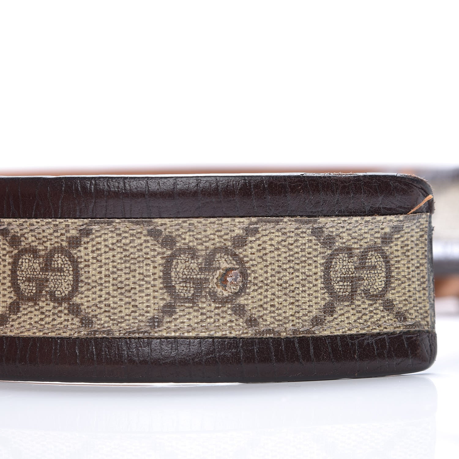Gucci GG Supreme Monogram Niagara Lux Calfskin Interlocking G 40mm Belt 95 38 Beige Ebony Cocoa 11 of 20