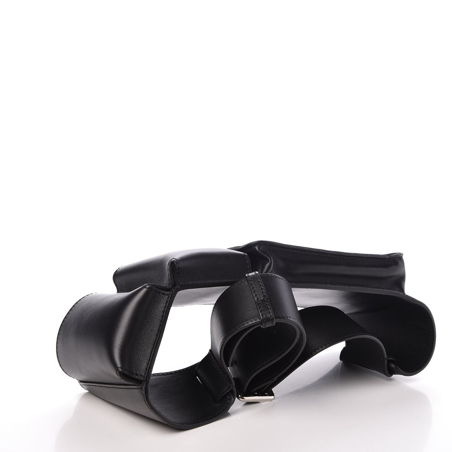 Calfskin Stitched Belt Bag Black