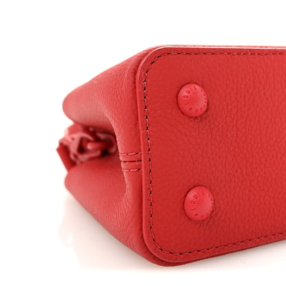 Louis Vuitton Taurillon Mini Capucines Monochrome Red 8 of 9