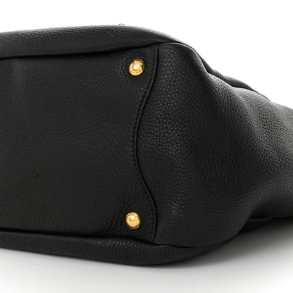 Prada Vitello Daino Side Pocket Hobo Black 10 of 11