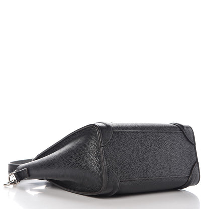 Celine Drummed Calfskin Nano Luggage Black 4 of 14