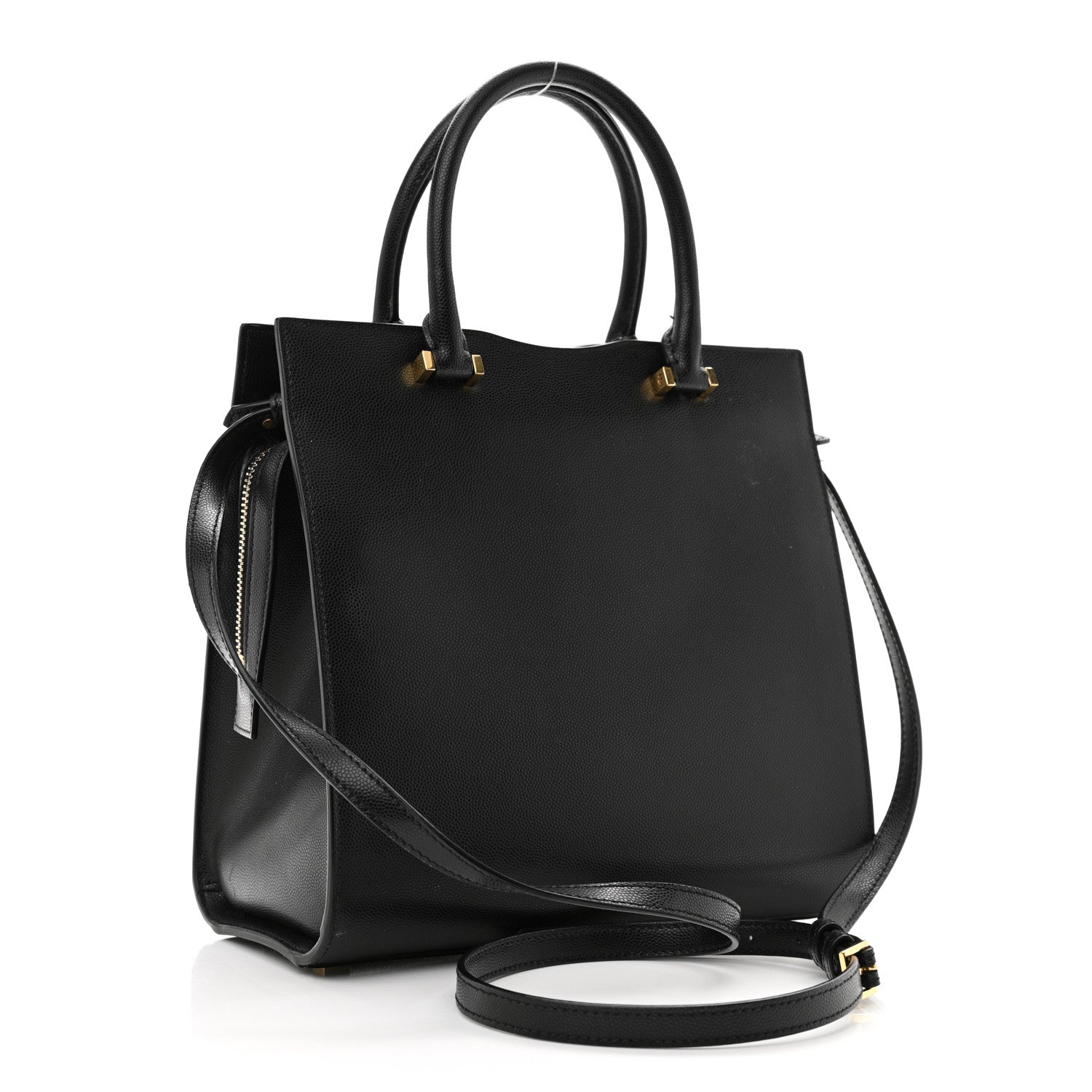 Saint Laurent Grain De Poudre Small Uptown Tote Black 3 of 13