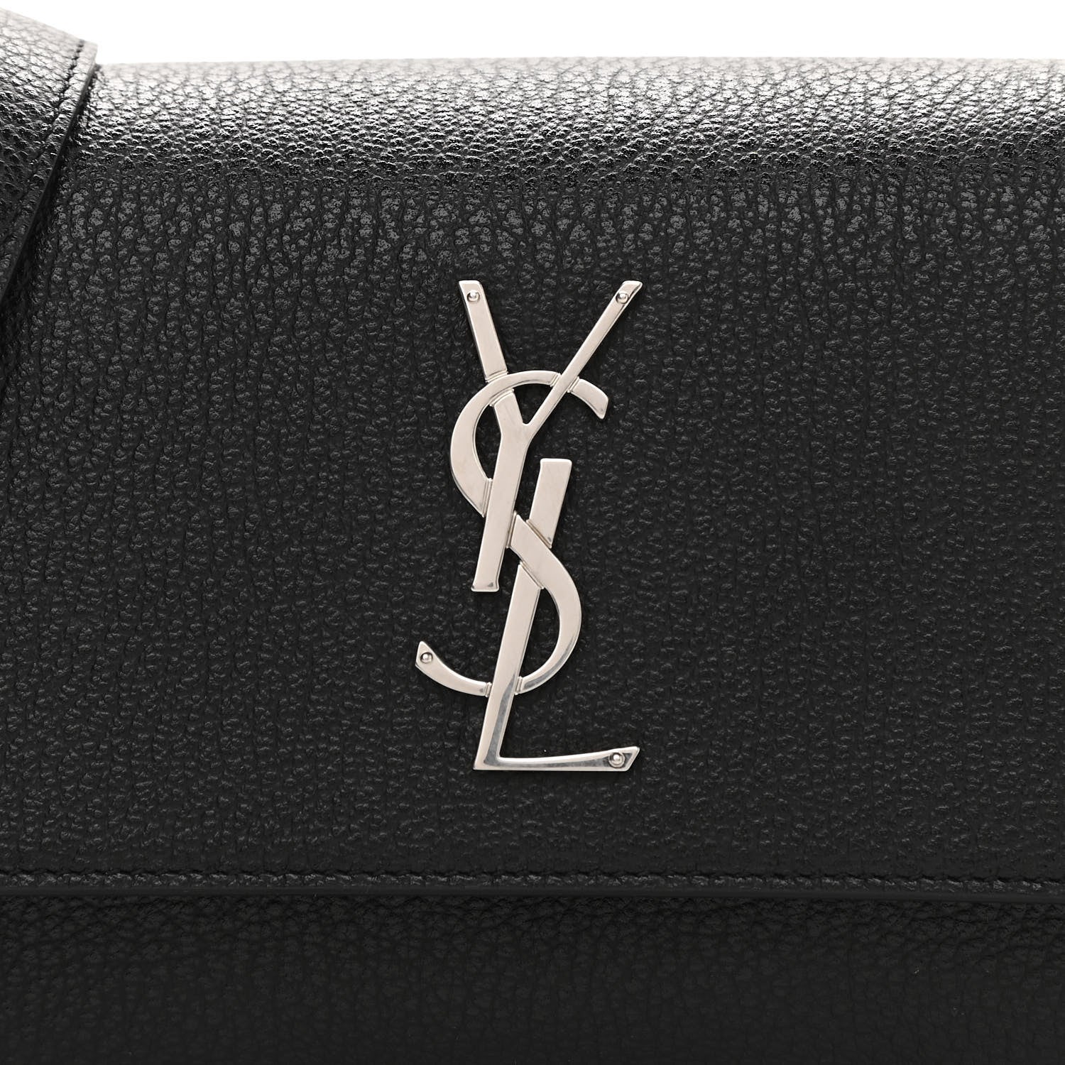 Saint Laurent Grained Calfskin Medium Monogram Sunset Satchel Black 7 of 9