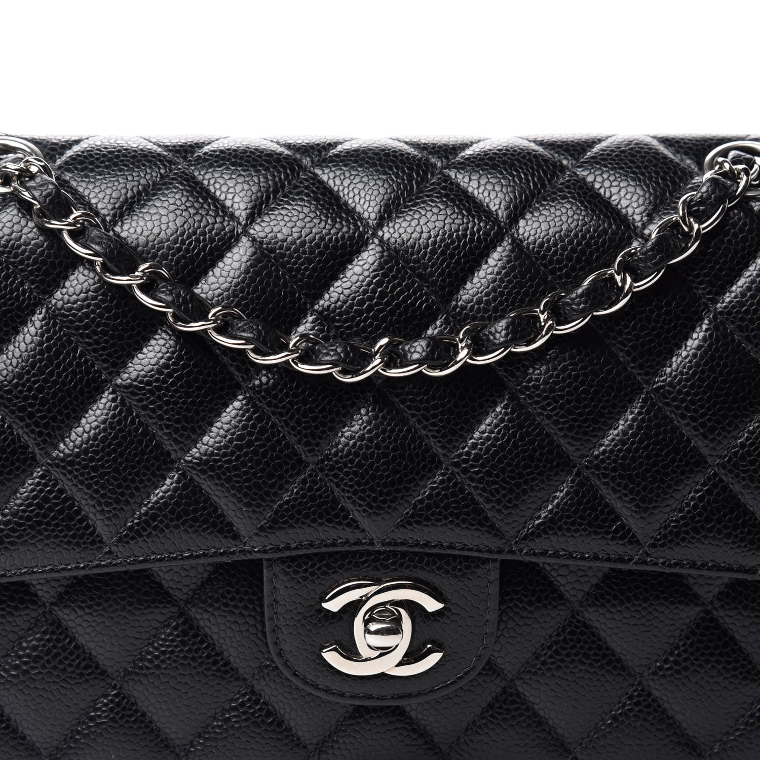 Chanel Caviar Quilted Medium Double Flap Black 12 of 12