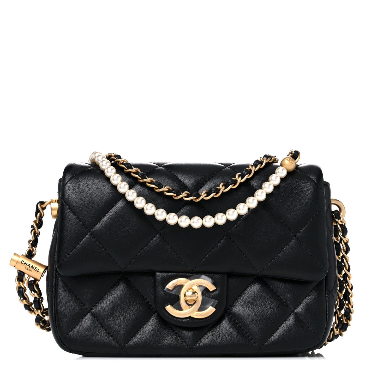 Lambskin Quilted Mini My Perfect Flap Black