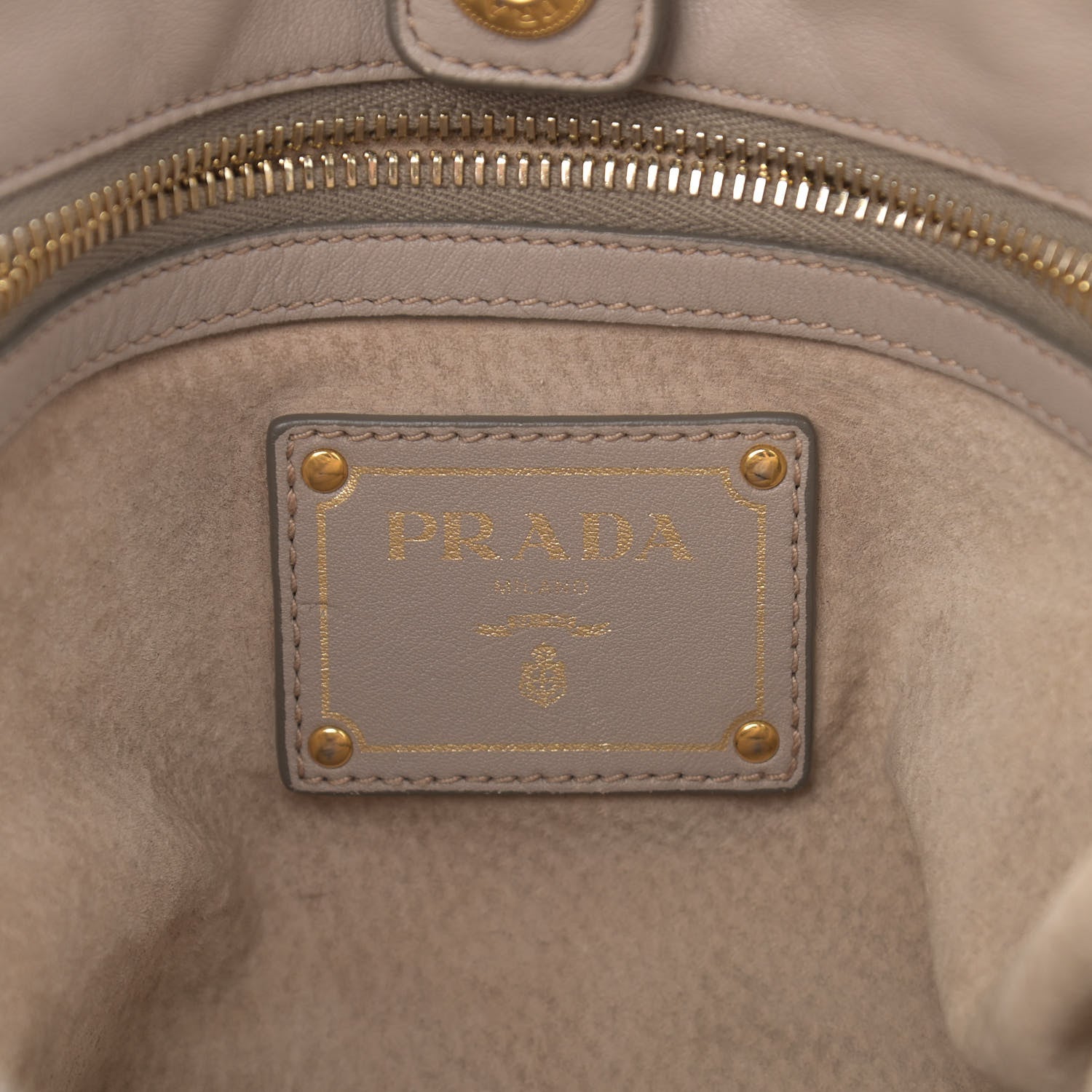 Prada Soft Calf Shopping Tote Argilla 6 of 13