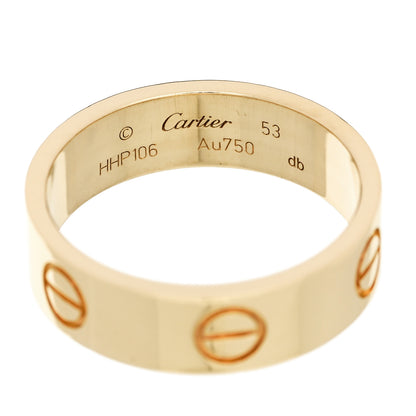 Cartier 18K Yellow Gold 5.5mm LOVE Ring 53 6.5 4 of 5