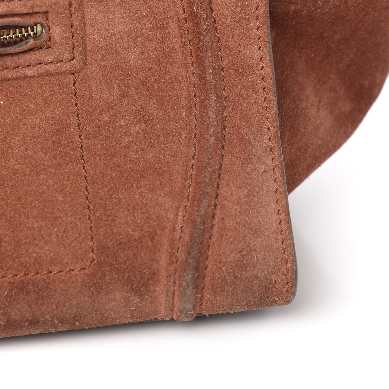 Celine Suede Medium Phantom Luggage Rust 9 of 11