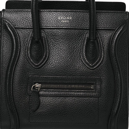 Celine Drummed Calfskin Nano Luggage Black 8 of 15