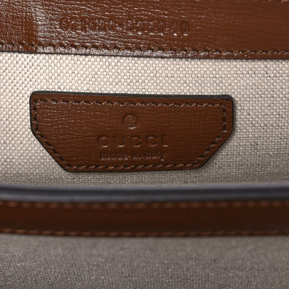 Gucci GG Supreme Monogram Azalea Calfskin Mini Retro Interlocking G Flap Shoulder Bag Beige Ebony Brown Sugar 6 of 12