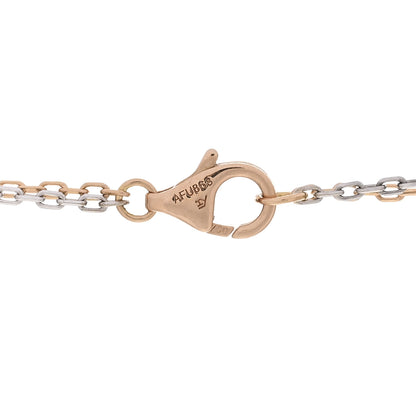 Cartier 18K White Pink Gold Diamond Three Ring LOVE Pendant Necklace 5 of 5