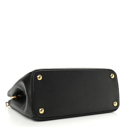 Prada Saffiano Small Galleria Double Zip Tote Black 3 of 10