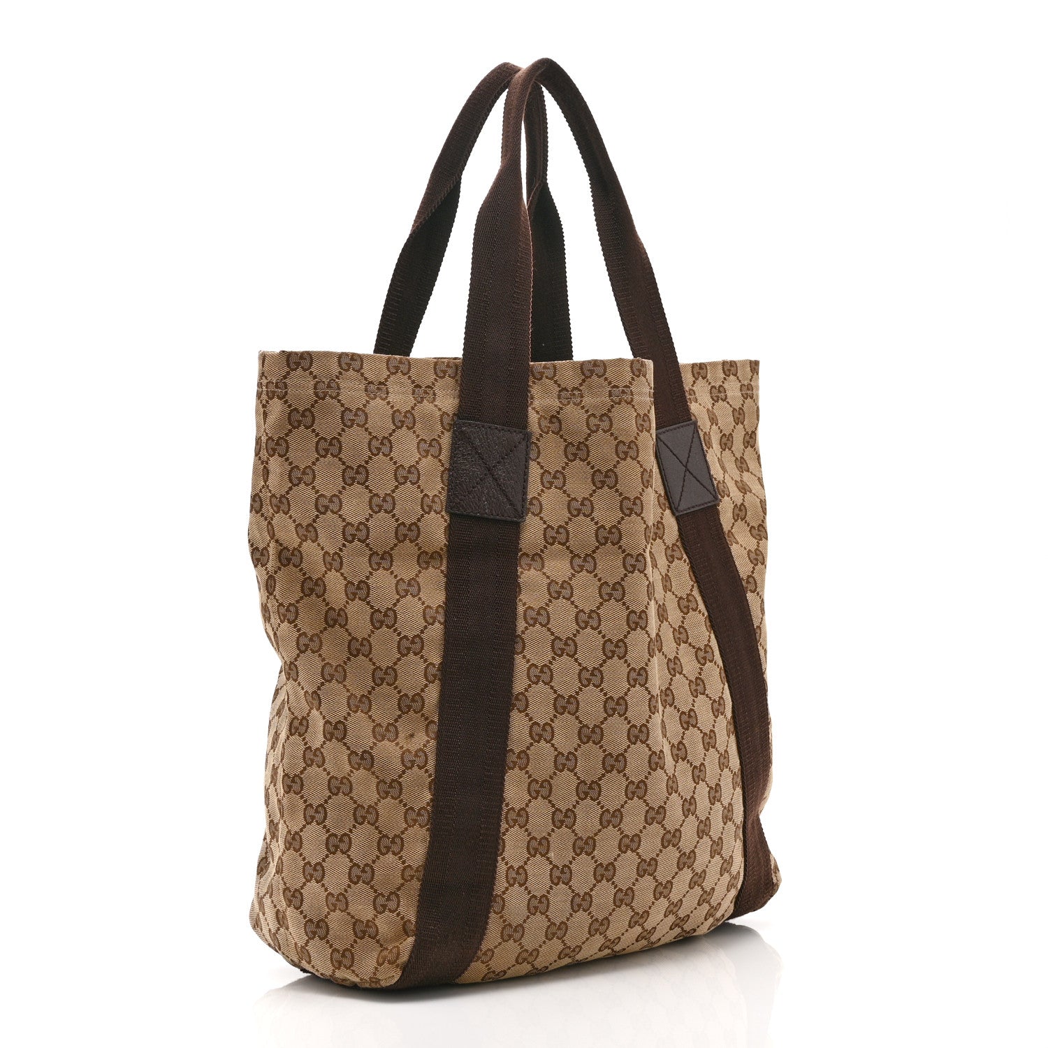 Gucci GG Monogram Medium Handle Vertical Tote Bag Dark Brown 3 of 13
