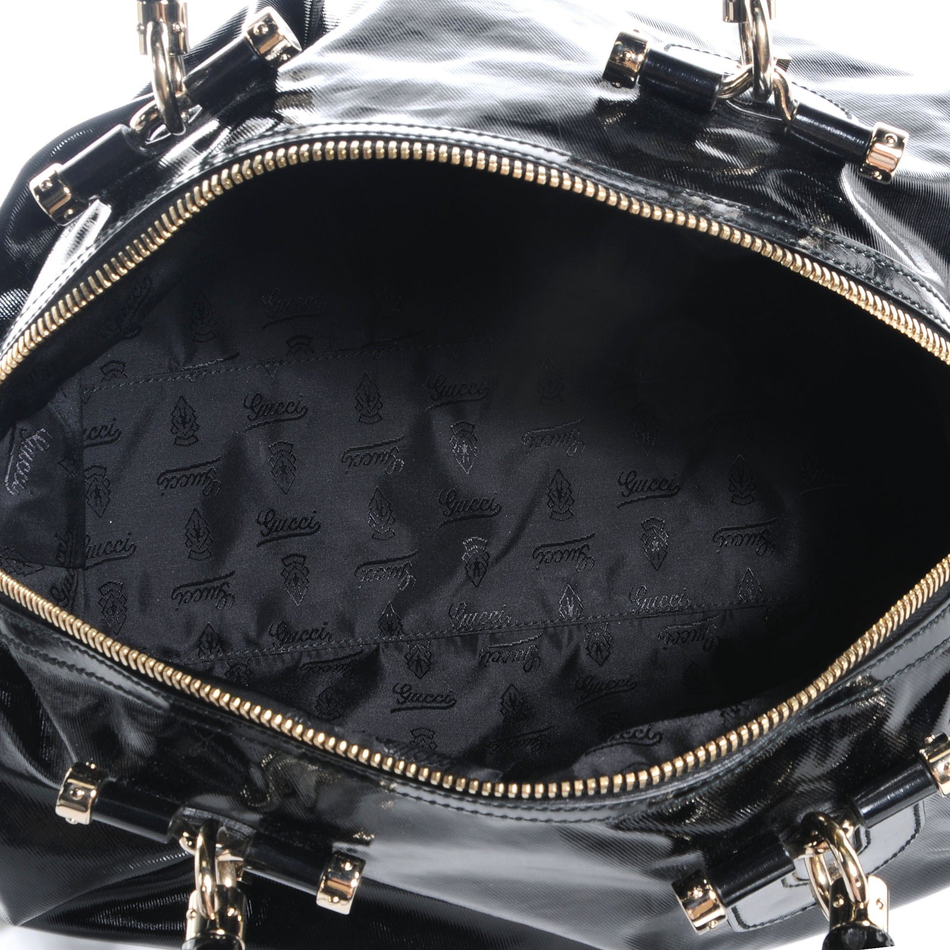 Gucci Dialux Pop Bamboo Top Handle Tote Black 5 of 7